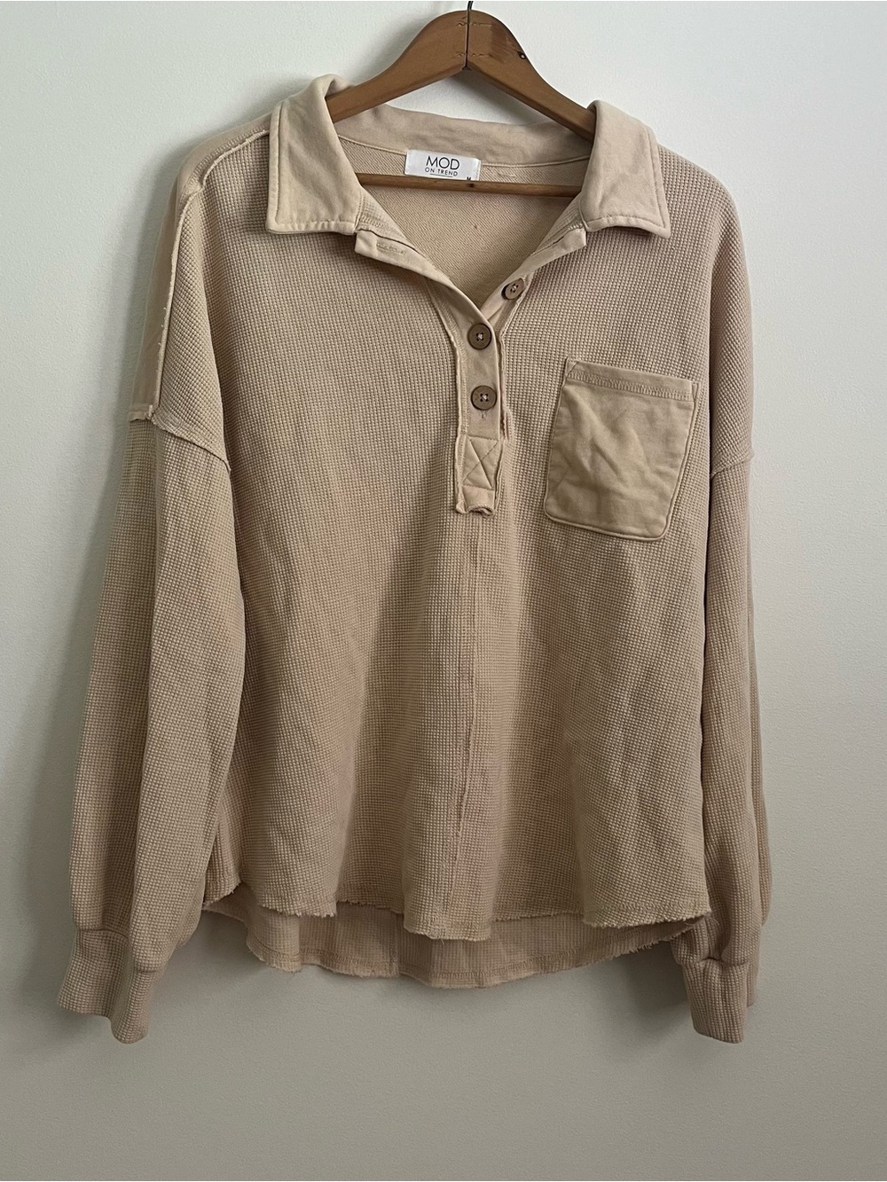 MOD on Trend Waffle Knit Top